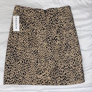 Leopard Print Pencil Skirt